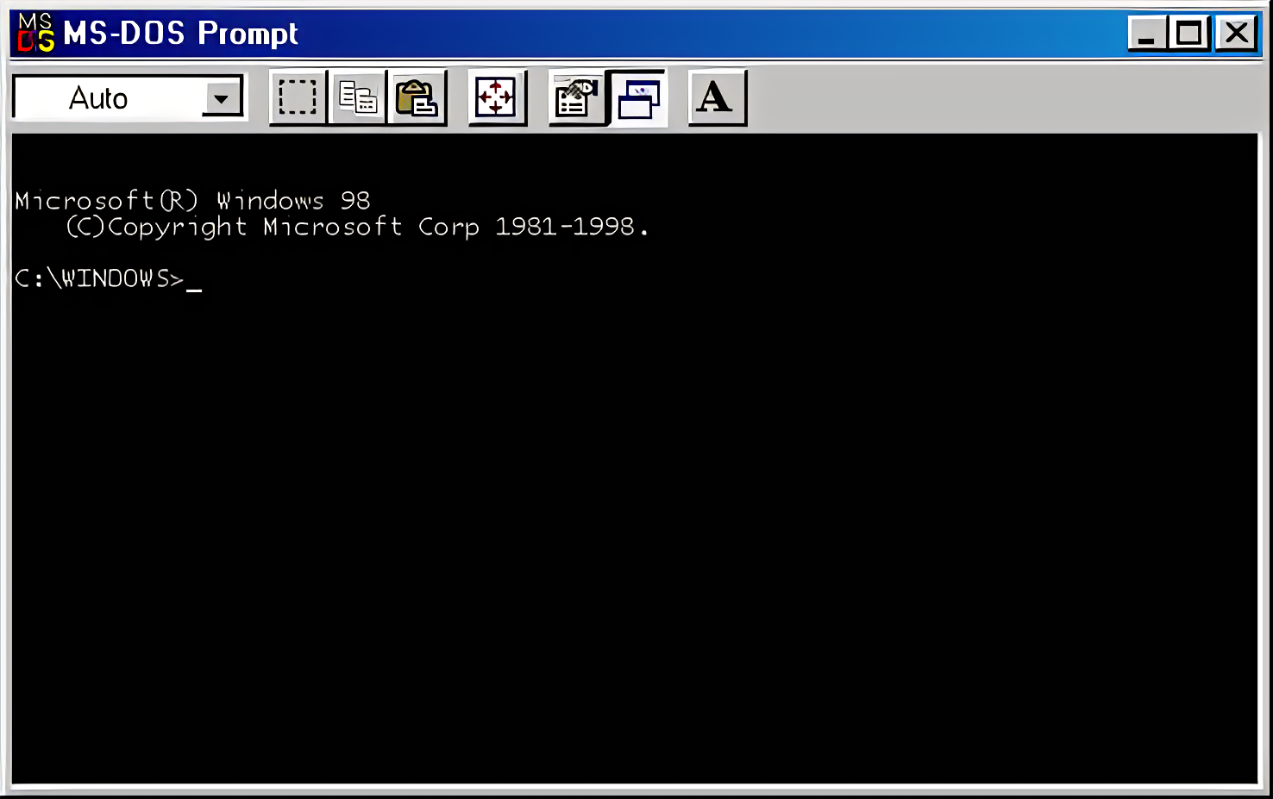 windows 98 command prompt